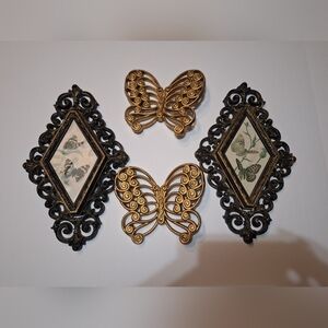 Vintage Burwood HOMCO ButterflyWall Hanging HOLLYWOOD REGENCY